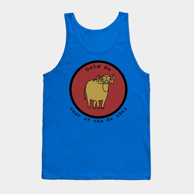 Born 1961 Year of the Gold Ox Tank Top by ellenhenryart